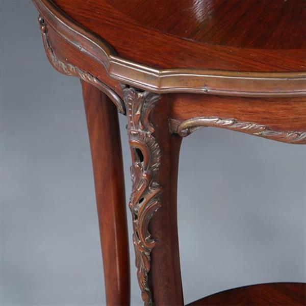 Grote foto mahoniehouten lodewijk xi stijl bijzettafeltje of wijntafeltje ca 1900 no.440565 antiek en kunst stoelen en banken