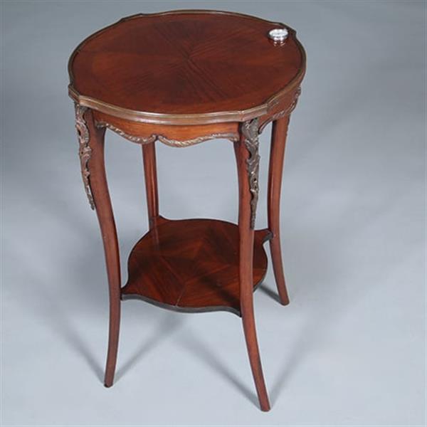 Grote foto mahoniehouten lodewijk xi stijl bijzettafeltje of wijntafeltje ca 1900 no.440565 antiek en kunst stoelen en banken