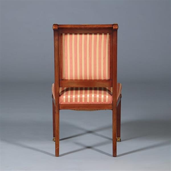 Grote foto stel van 6 mahonie stoelen empire door pander ca 1890 incl stof naar wens no.440545 antiek en kunst stoelen en banken