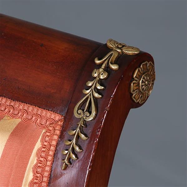 Grote foto stel van 6 mahonie stoelen empire door pander ca 1890 incl stof naar wens no.440545 antiek en kunst stoelen en banken