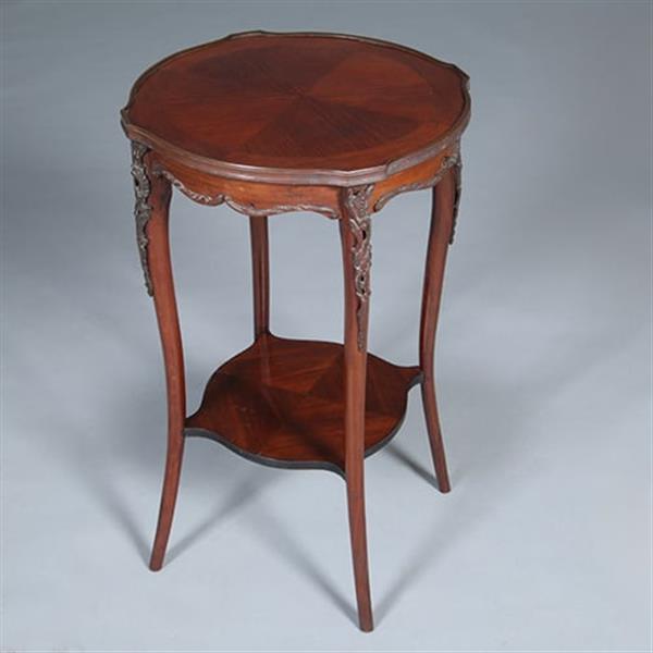 Grote foto mahoniehouten lodewijk xi stijl bijzettafeltje of wijntafeltje ca 1900 no.440565 antiek en kunst stoelen en banken