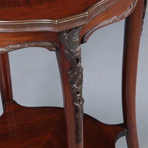 Grote foto mahoniehouten lodewijk xi stijl bijzettafeltje of wijntafeltje ca 1900 no.440565 antiek en kunst stoelen en banken