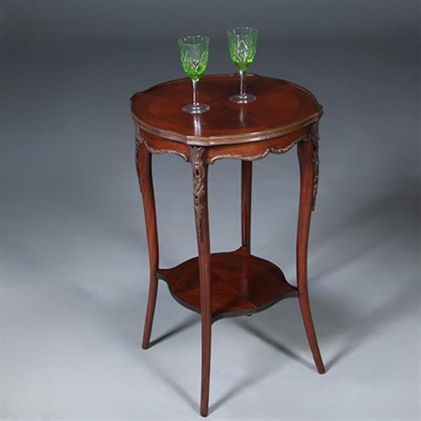 Grote foto mahoniehouten lodewijk xi stijl bijzettafeltje of wijntafeltje ca 1900 no.440565 antiek en kunst stoelen en banken