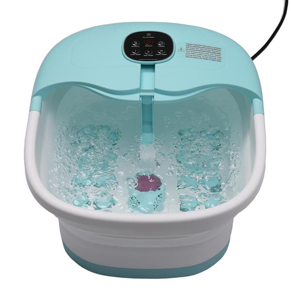 Grote foto slimtron fb02 elektrisch voetenbad verwarming bubbels en massagerollers blauw beauty en gezondheid lichaamsverzorging