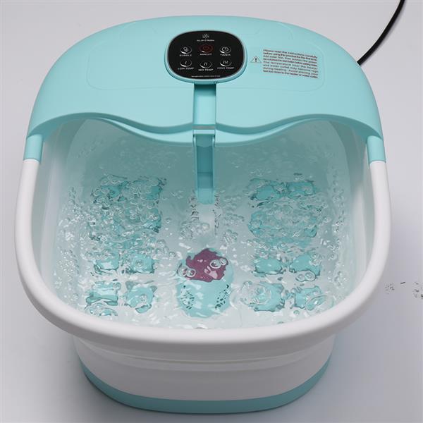 Grote foto slimtron fb02 elektrisch voetenbad verwarming bubbels en massagerollers blauw beauty en gezondheid lichaamsverzorging