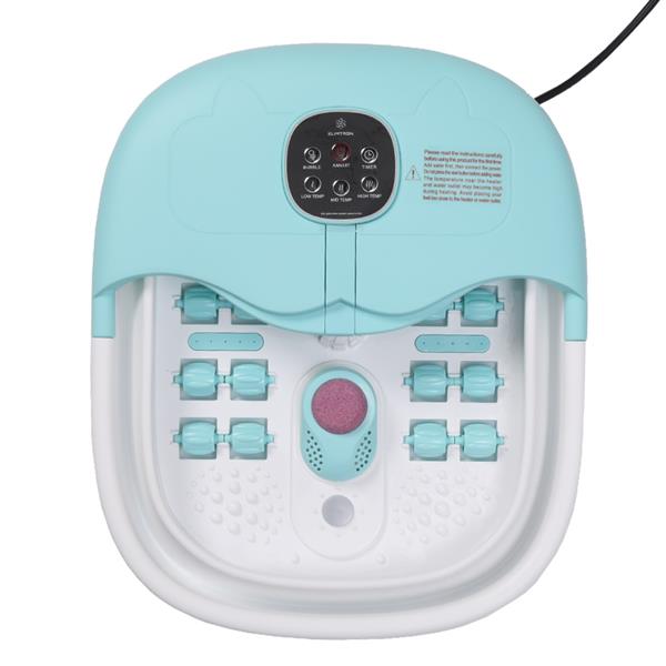 Grote foto slimtron fb02 elektrisch voetenbad verwarming bubbels en massagerollers blauw beauty en gezondheid lichaamsverzorging