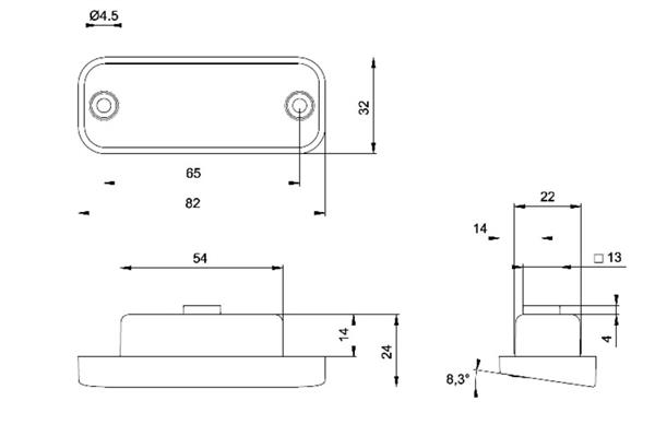 Grote foto jokon kentekenverlichting k580b led inbouw caravans en kamperen caravan accessoires