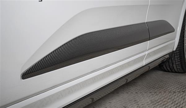 Grote foto porsche macan ev carbon zijpanelen set macan electric auto onderdelen tuning en styling