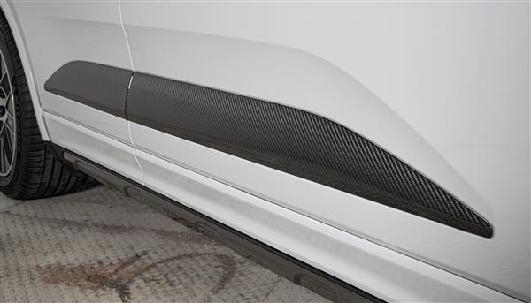 Grote foto porsche macan ev carbon zijpanelen set macan electric auto onderdelen tuning en styling