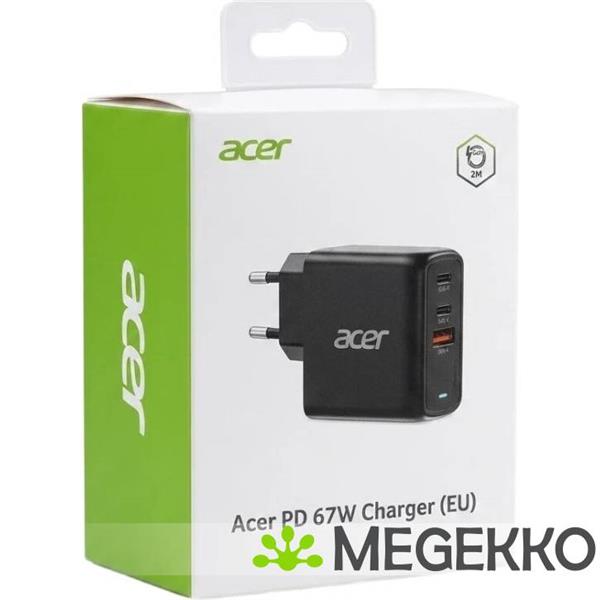 Grote foto acer laptop oplader 67w 2x usb c 1x usb a computers en software overige