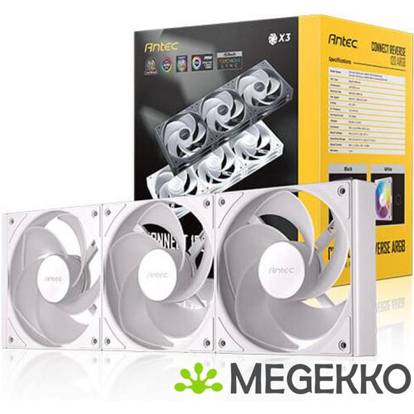 Grote foto antec c120 argb reverse white 120mm 3 fans computers en software behuizingen en kasten