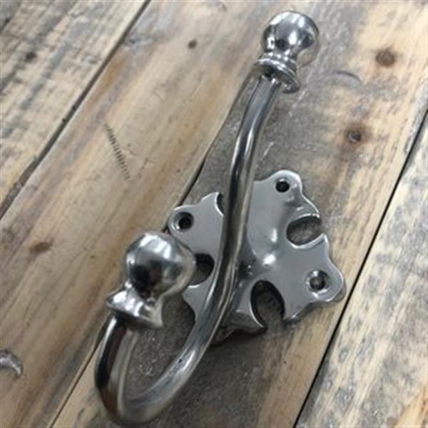 Grote foto aluminium haak kapstokhaak sierlijk in antiek design huis en inrichting woningdecoratie