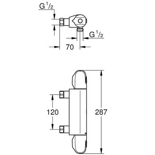 Grote foto grohe grohtherm 1000 12cm doe het zelf en verbouw sanitair