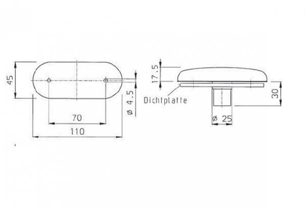 Grote foto jokon breedtelicht plr2000 met reflector ovaal inbouw wit caravans en kamperen caravan accessoires