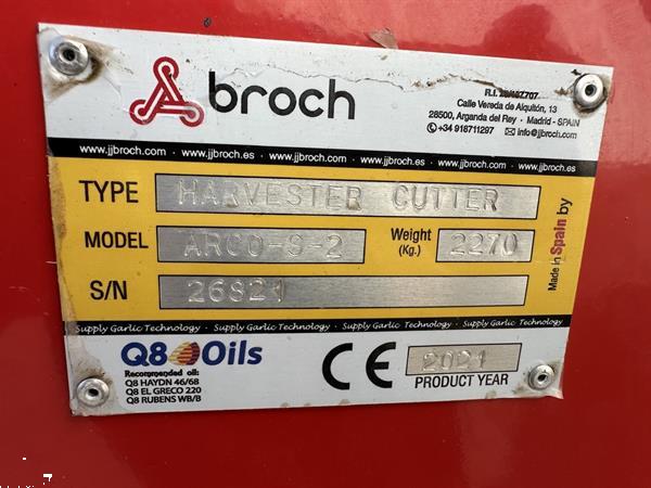 Grote foto j.j. broch arco s 2 knoflookrooier 2 rijen agrarisch oogstmachines
