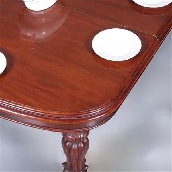 Grote foto massief mahonie eetkamertafel met slinger en inlegbladen victoriaans ca 1860 no.440550 antiek en kunst stoelen en banken