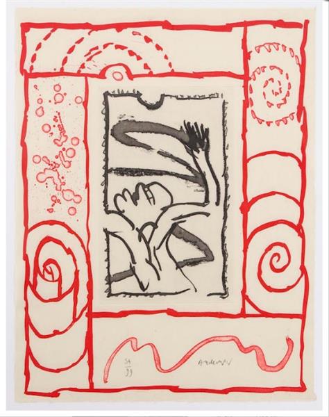 Grote foto gevraagd alechinsky schilderijen en etsen antiek en kunst modern