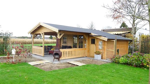 Grote foto nieuw tuinhuis chalet met terras 4 3 3z tuin en terras tuinhuisjes en blokhutten