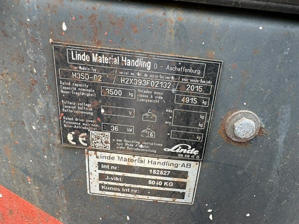 Grote foto vs 22988 diesel triplex heftruck linde h35 agrarisch heftrucks
