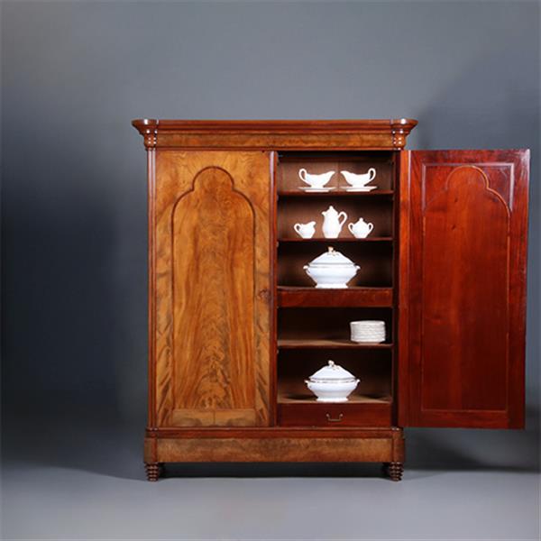 Grote foto vroeg biedermeier notariskast of tweedeurskast in blonde kleur mahonie ca 1830 no.440510 antiek en kunst stoelen en banken