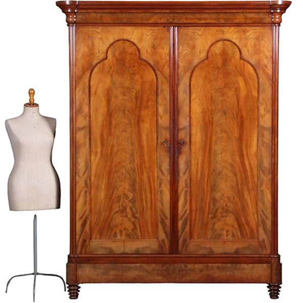 Grote foto vroeg biedermeier notariskast of tweedeurskast in blonde kleur mahonie ca 1830 no.440510 antiek en kunst stoelen en banken