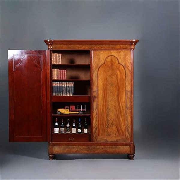 Grote foto vroeg biedermeier notariskast of tweedeurskast in blonde kleur mahonie ca 1830 no.440510 antiek en kunst stoelen en banken