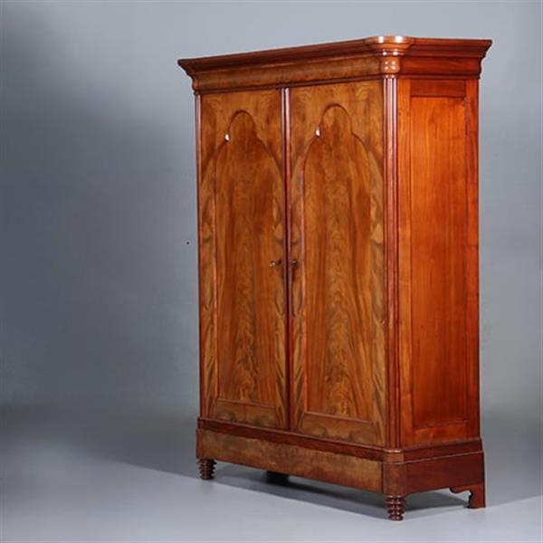Grote foto vroeg biedermeier notariskast of tweedeurskast in blonde kleur mahonie ca 1830 no.440510 antiek en kunst stoelen en banken