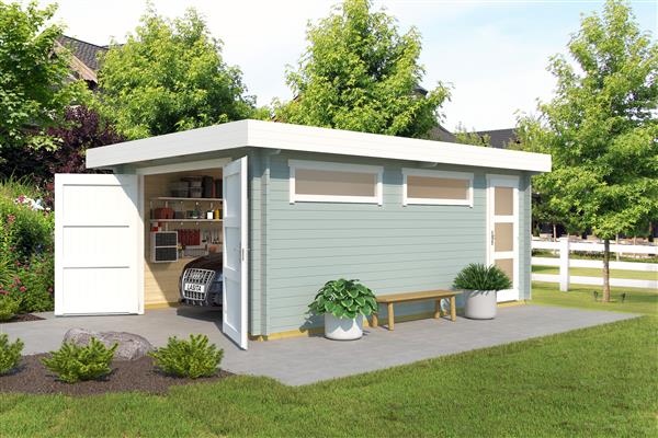 Grote foto nieuw houten garage canberra tuin en terras tuinhuisjes en blokhutten