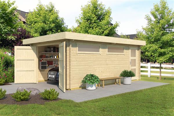 Grote foto nieuw houten garage canberra tuin en terras tuinhuisjes en blokhutten