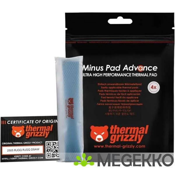 Grote foto thermal grizzly minus pad advance 120x20x1 5 mm 4 pcs computers en software behuizingen en kasten
