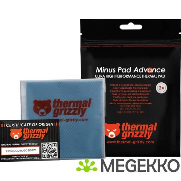 Grote foto thermal grizzly minus pad advance 100x100x1 5 mm 2 pcs computers en software behuizingen en kasten