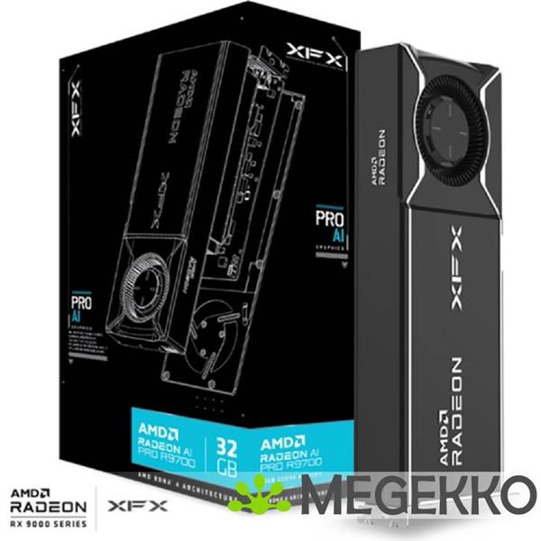 Grote foto xfx amd radeon ai pro r9700 32 gb gddr6 computers en software videokaarten