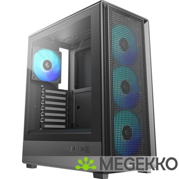 Grote foto deepcool cc550 4f midi tower zwart computers en software behuizingen en kasten