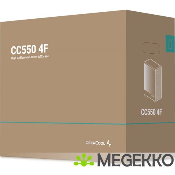 Grote foto deepcool cc550 4f midi tower zwart computers en software behuizingen en kasten