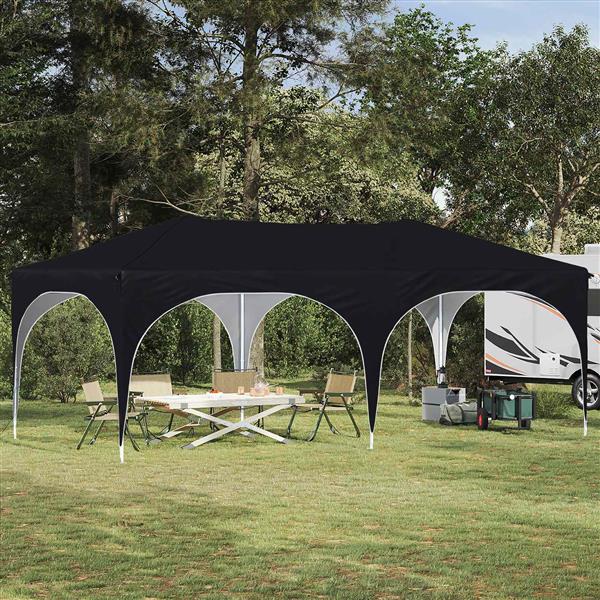 Grote foto vidaxl pop up partytent 575 x 288 x 245 cm antraciet oxford stof tuin en terras overige tuin en terras