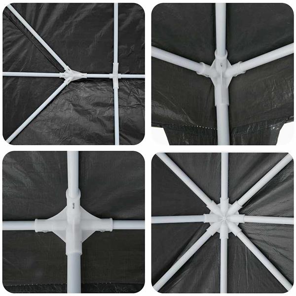 Grote foto vidaxl partytent antraciet 600 x 400 x 266 cm polyetheen tuin en terras overige tuin en terras