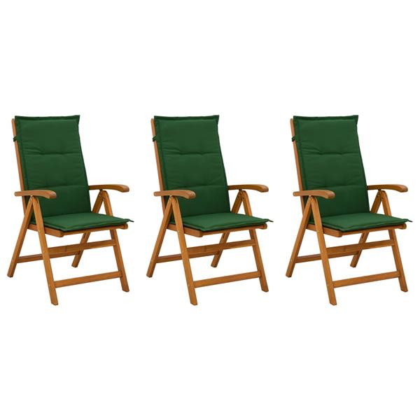 Grote foto vidaxl recliner tuinstoelen 3 st naturel massief acaciahout tuin en terras tuinmeubelen