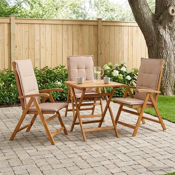 Grote foto vidaxl recliner tuinstoelen 3 st naturel massief acaciahout tuin en terras tuinmeubelen