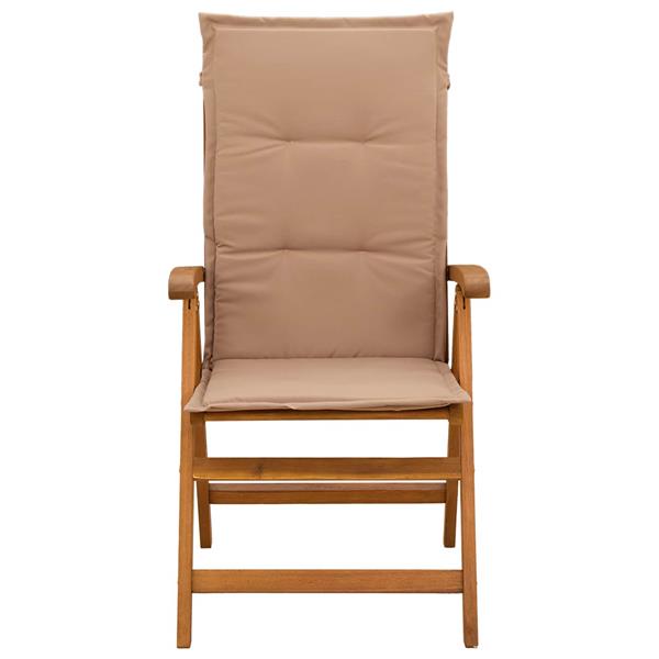 Grote foto vidaxl recliner tuinstoelen 3 st naturel massief acaciahout tuin en terras tuinmeubelen