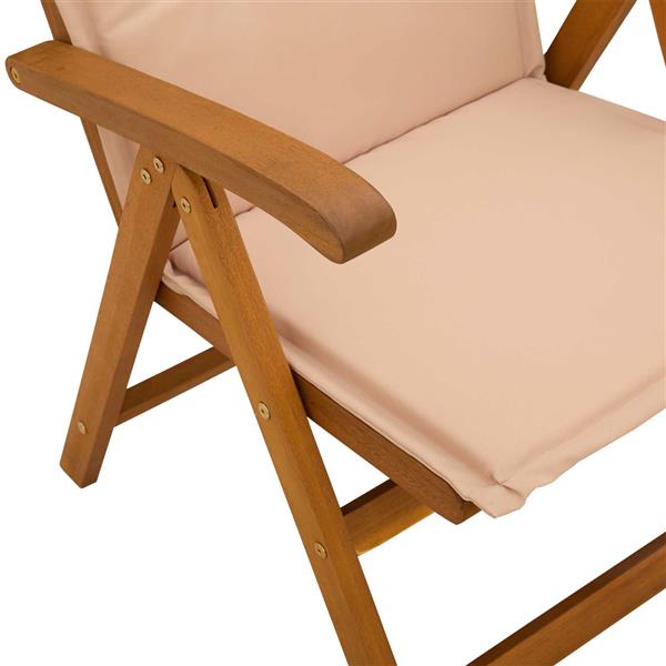Grote foto vidaxl recliner tuinstoelen 3 st naturel massief acaciahout tuin en terras tuinmeubelen