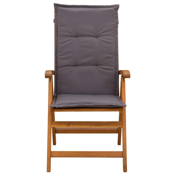 Grote foto vidaxl recliner tuinstoelen 3 st naturel massief acaciahout tuin en terras tuinmeubelen