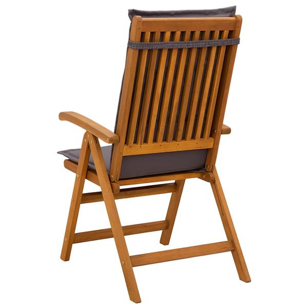 Grote foto vidaxl recliner tuinstoelen 3 st naturel massief acaciahout tuin en terras tuinmeubelen