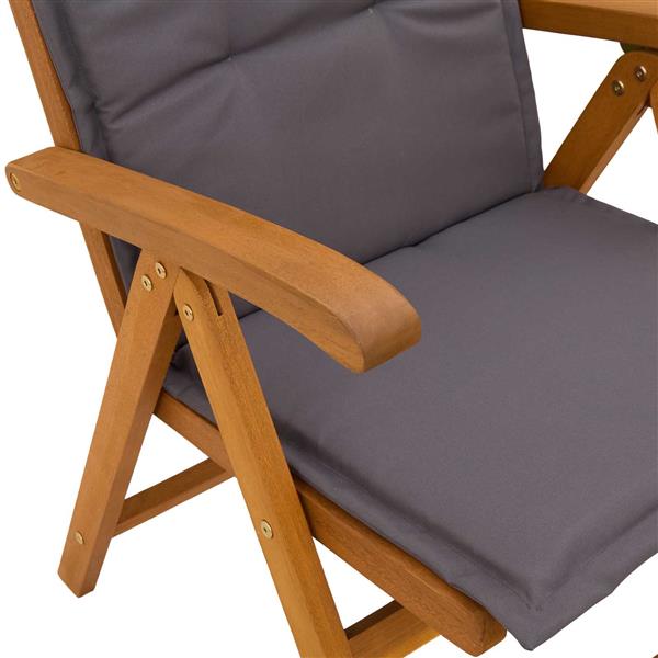 Grote foto vidaxl recliner tuinstoelen 3 st naturel massief acaciahout tuin en terras tuinmeubelen