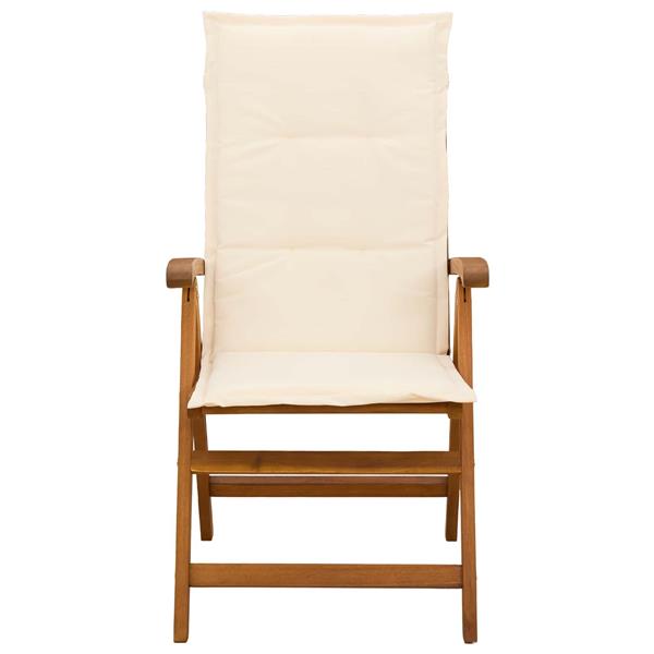 Grote foto vidaxl recliner tuinstoelen 3 st naturel massief acaciahout tuin en terras tuinmeubelen