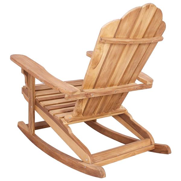 Grote foto vidaxl adirondack schommelstoel naturel massief teakhout tuin en terras tuinmeubelen