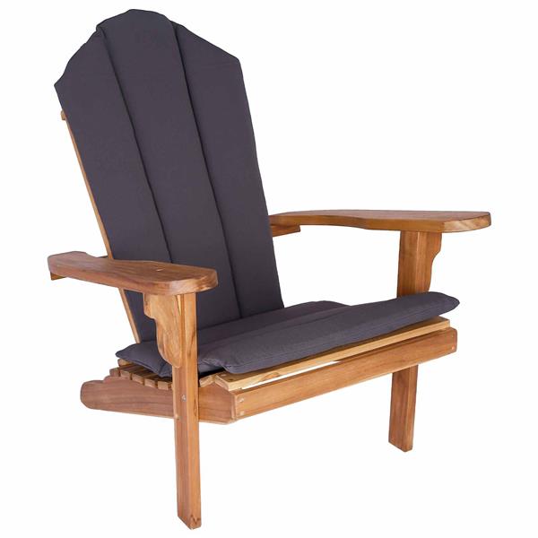 Grote foto vidaxl tuinstoel adirondack naturel massief teakhout tuin en terras tuinmeubelen