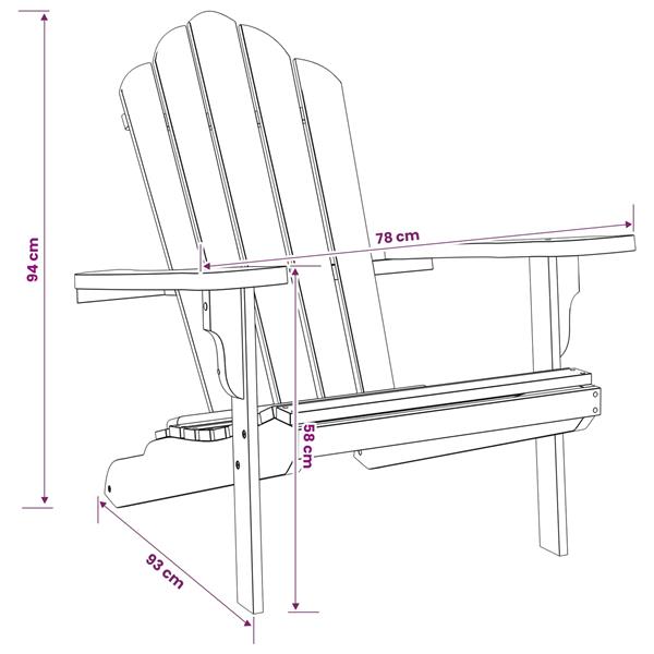 Grote foto vidaxl tuinstoel adirondack naturel massief teakhout tuin en terras tuinmeubelen