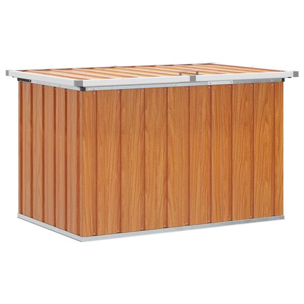 Grote foto vidaxl buitenopslagdoos hout 109 x 67 x 65 cm gegalvaniseerd staal tuin en terras overige tuin en terras