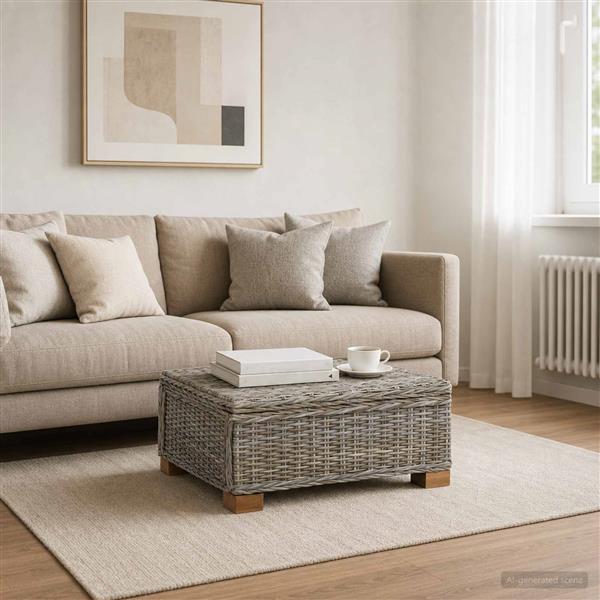 Grote foto vidaxl salontafel gendt natuurlijk rattan kubu grijs 67 x 60 x 30 cm tuin en terras tuinmeubelen