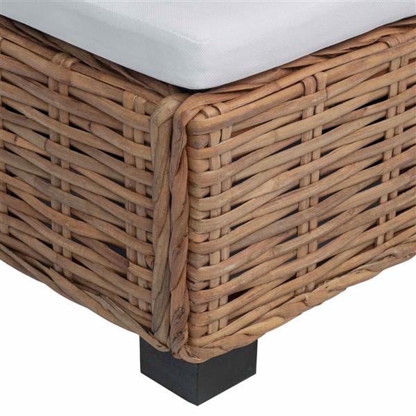 Grote foto vidaxl voetensteun met kussen gendt natuurlijk rattan naturel tuin en terras tuinmeubelen